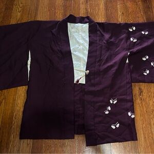 Vintage handmade Purple Women's Kimono Jacket